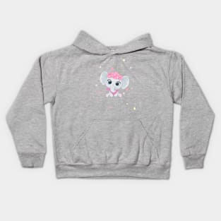 Cute baby elephant Kids Hoodie